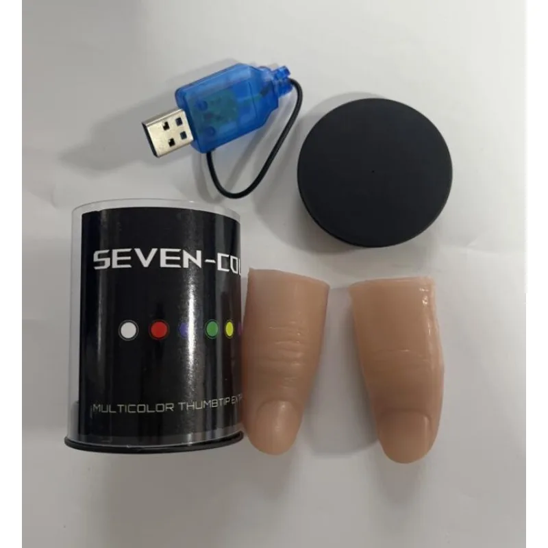 Super Light Seven Colors LED L - Thumb Tip Magic Trick Set recension och pris