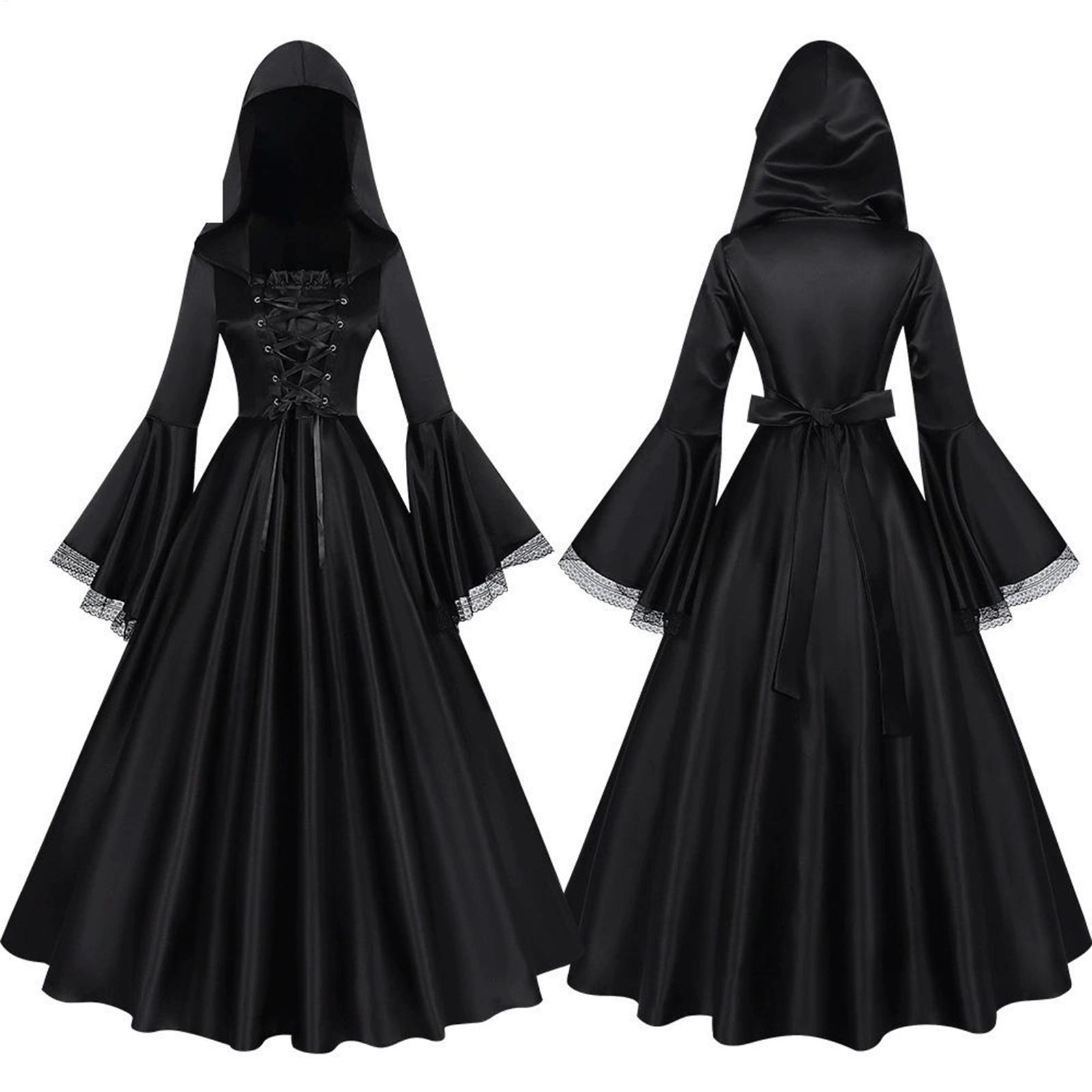 Halloween Witch Costume Mediev - Medieval Renaissance Dress Women recension och pris