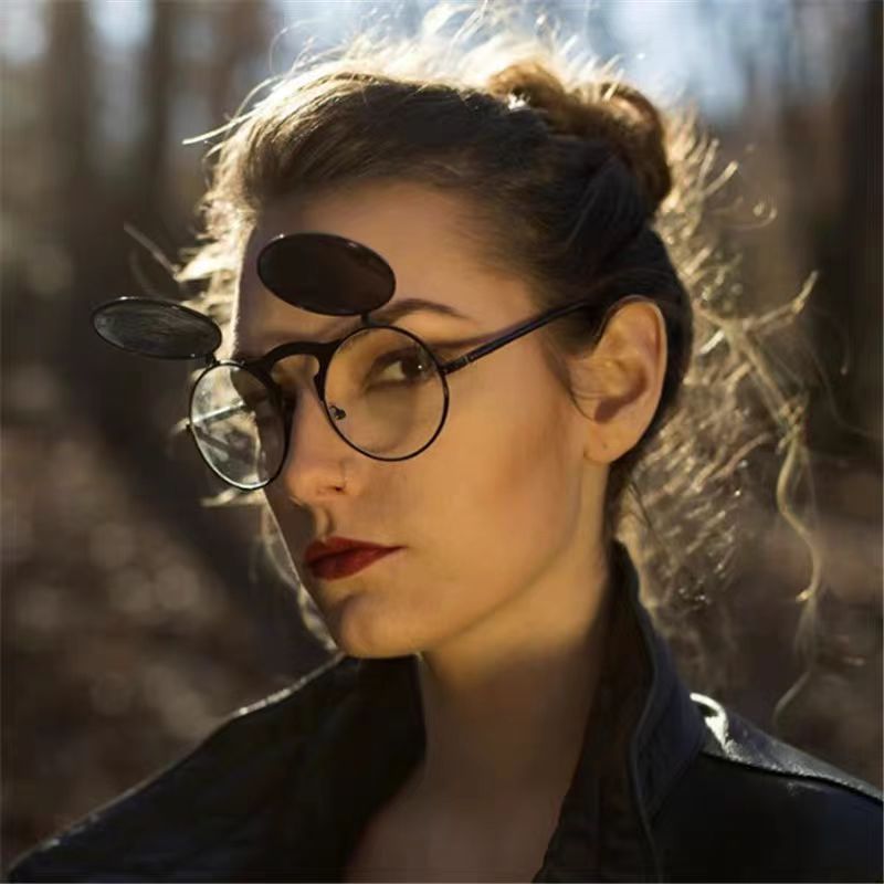 Retro Steampunk Red Round Sung - Glow In The Dark Party Glasses recension och pris