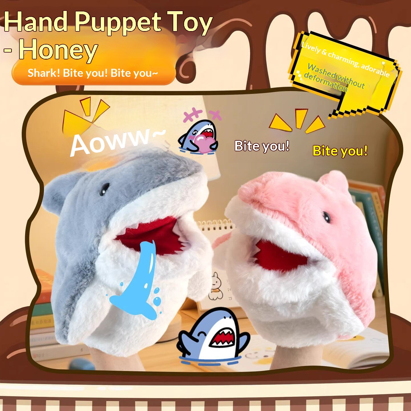 Shark Hand Puppet Plush Shark  - Prank Toys recension och pris