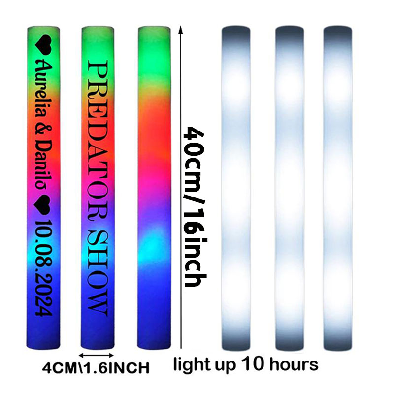 30 LED luminous foam sticks pe - Flashing Led Foam Sticks Party recension och pris